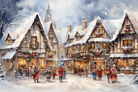 Village Carolers - Generative AIの素材