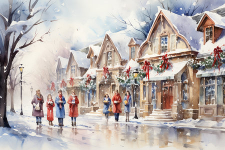 Village Carolers - Generative AIの素材