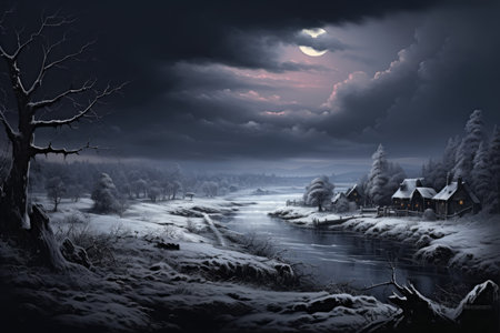 Frosty Morning Landscapes - Generative AIの素材