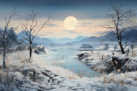 Frosty Morning Landscapes - Generative AIの素材