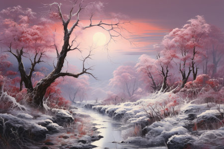 Frosty Morning Landscapes - Generative AIの素材