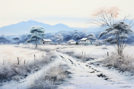 Frosty Morning Landscapes - Generative AIの素材