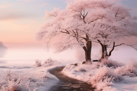 Frosty Morning Landscapes - Generative AIの素材
