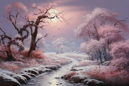 Frosty Morning Landscapes - Generative AIの素材