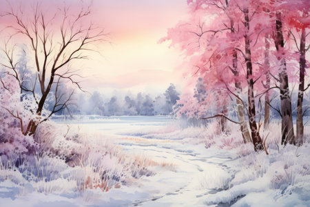Frosty Morning Landscapes - Generative AIの素材