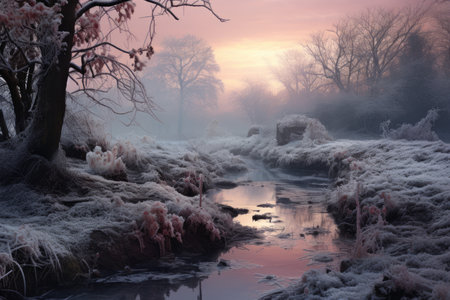 Frosty Morning Landscapes - Generative AIの素材