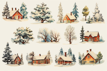 Vintage Holiday Cards - Generative AIの素材