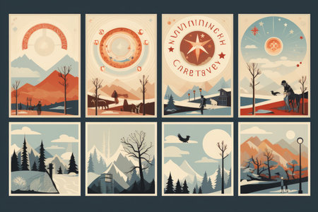 Vintage Holiday Cards - Generative AIの素材