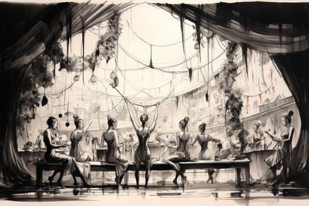 Nutcracker Ballet Rehearsals - Generative AIの素材