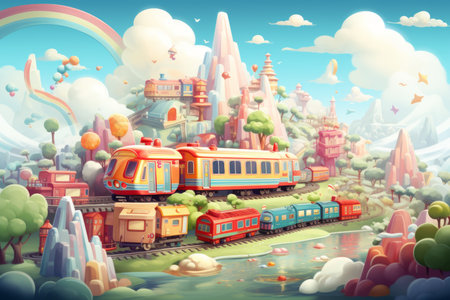 Christmas Train Sets - Generative AIの素材