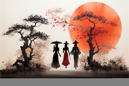 Seasonal Silhouettes - Generative AIの素材