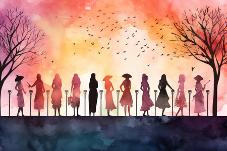 Seasonal Silhouettes - Generative AIの素材