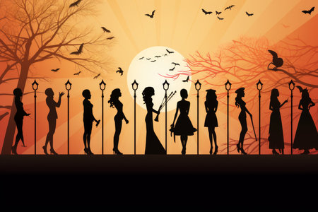 Seasonal Silhouettes - Generative AIの素材