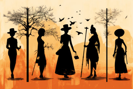 Seasonal Silhouettes - Generative AIの素材