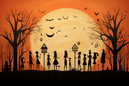 Seasonal Silhouettes - Generative AIの素材