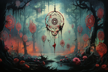 Gossamer-Woven Dreamcatchers - Generative AIの素材