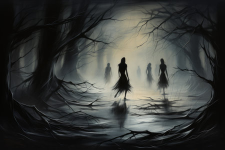 Elusive shadow walkers, slipping through the darkness and leaving no trace behind - Generative AIの素材