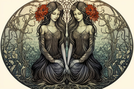 Hauntingly beautiful banshee sirens, with voices that can both enchant and bewitch - Generative AIの素材