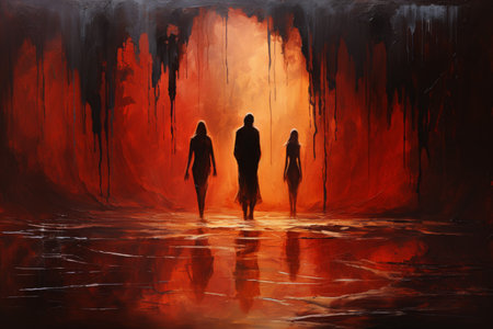 Elusive shadow walkers, slipping through the darkness and leaving no trace behind - Generative AIの素材
