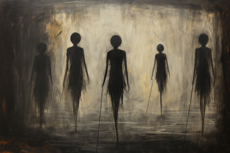 Elusive shadow walkers, slipping through the darkness and leaving no trace behind - Generative AIの素材
