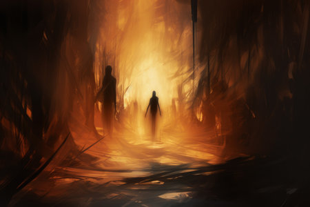 Elusive shadow walkers, slipping through the darkness and leaving no trace behind - Generative AIの素材