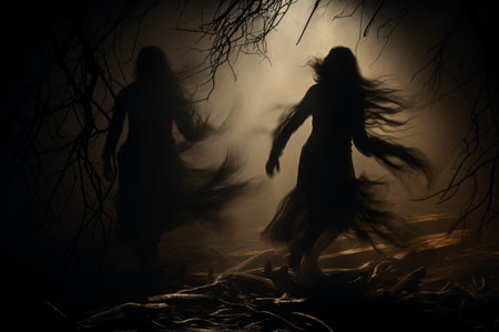Elusive shadow walkers, slipping through the darkness and leaving no trace behind - Generative AIの素材