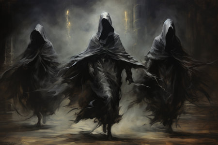 Elusive shadow walkers, slipping through the darkness and leaving no trace behind - Generative AIの素材