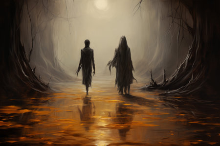 Elusive shadow walkers, slipping through the darkness and leaving no trace behind - Generative AIの素材
