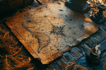 Mysterious star maps, guiding adventurers to uncharted realms - Generative AIの素材