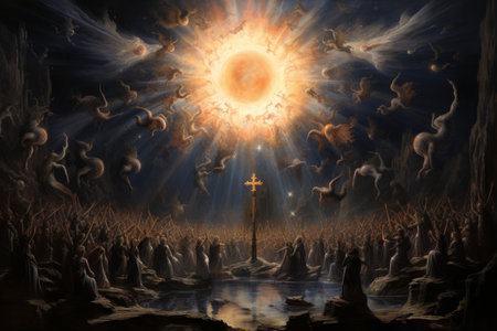 Harmonious celestial choirs in Fantasy - Generative AIの素材