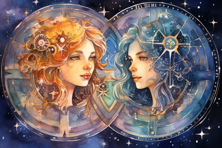 Celestial stargazers, mapping the constellations and unraveling the secrets of the universe - Generative AIの素材