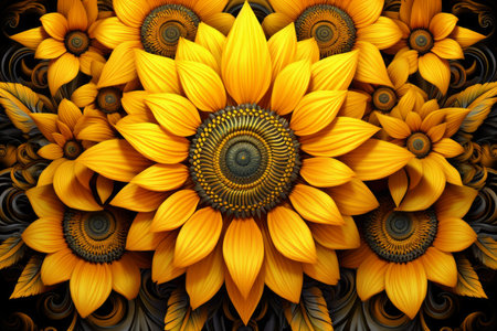 Radiant Sunflowers - Generative AIの素材