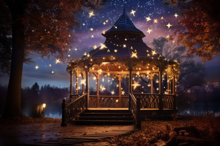 Whimsical starlight gazebos - Generative AIの素材