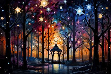 Whimsical starlight gazebos - Generative AIの素材