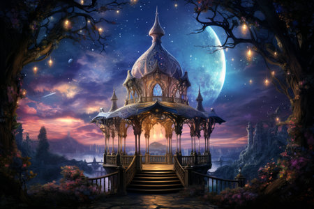 Whimsical starlight gazebos - Generative AIの素材