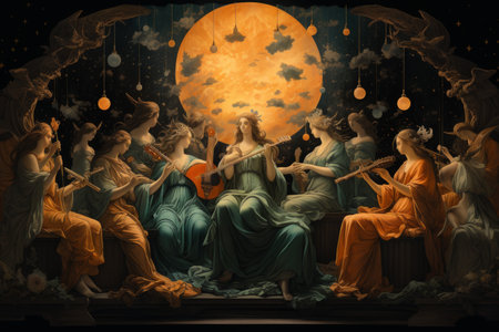 Harmonious celestial harmonicas - Generative AIの素材