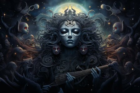 Harmonious celestial harmonicas - Generative AIの素材