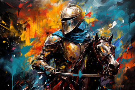 Stoic and honorable knight - Generative AIの素材