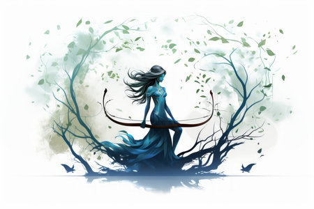 Graceful elven archer - Generative AIの素材