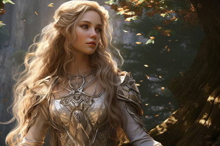 Graceful elven archer - Generative AIの素材