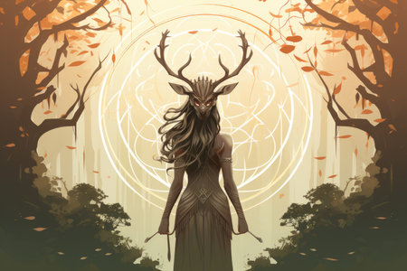 Wise elven druid - Generative AIの素材