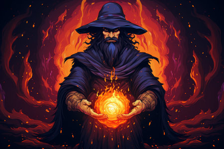 Powerful sorcerer - Generative AIの素材