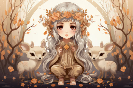 Wise elven druid - Generative AIの素材