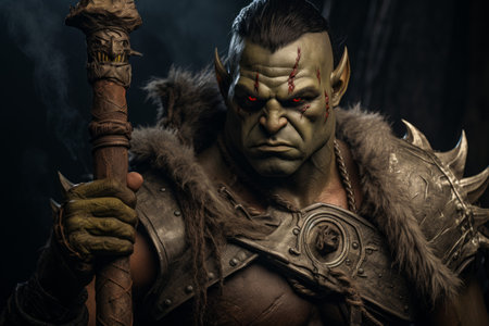Hulking half-orc warrior - Generative AIの素材