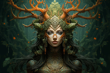 Wise elven druid - Generative AIの素材