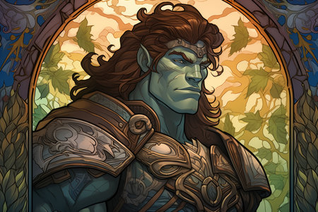 Hulking half-orc warrior - Generative AIの素材