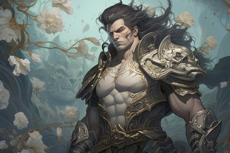 Hulking half-orc warrior - Generative AIの素材