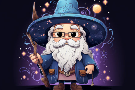Elderly wizard - Generative AIの素材