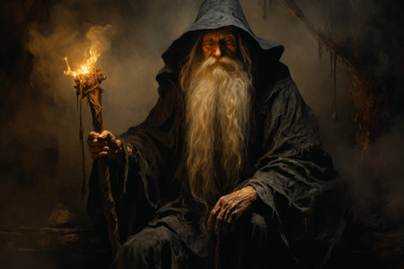 Elderly wizard - Generative AIの素材