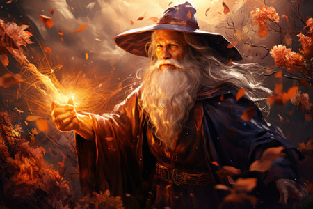Elderly wizard - Generative AIの素材